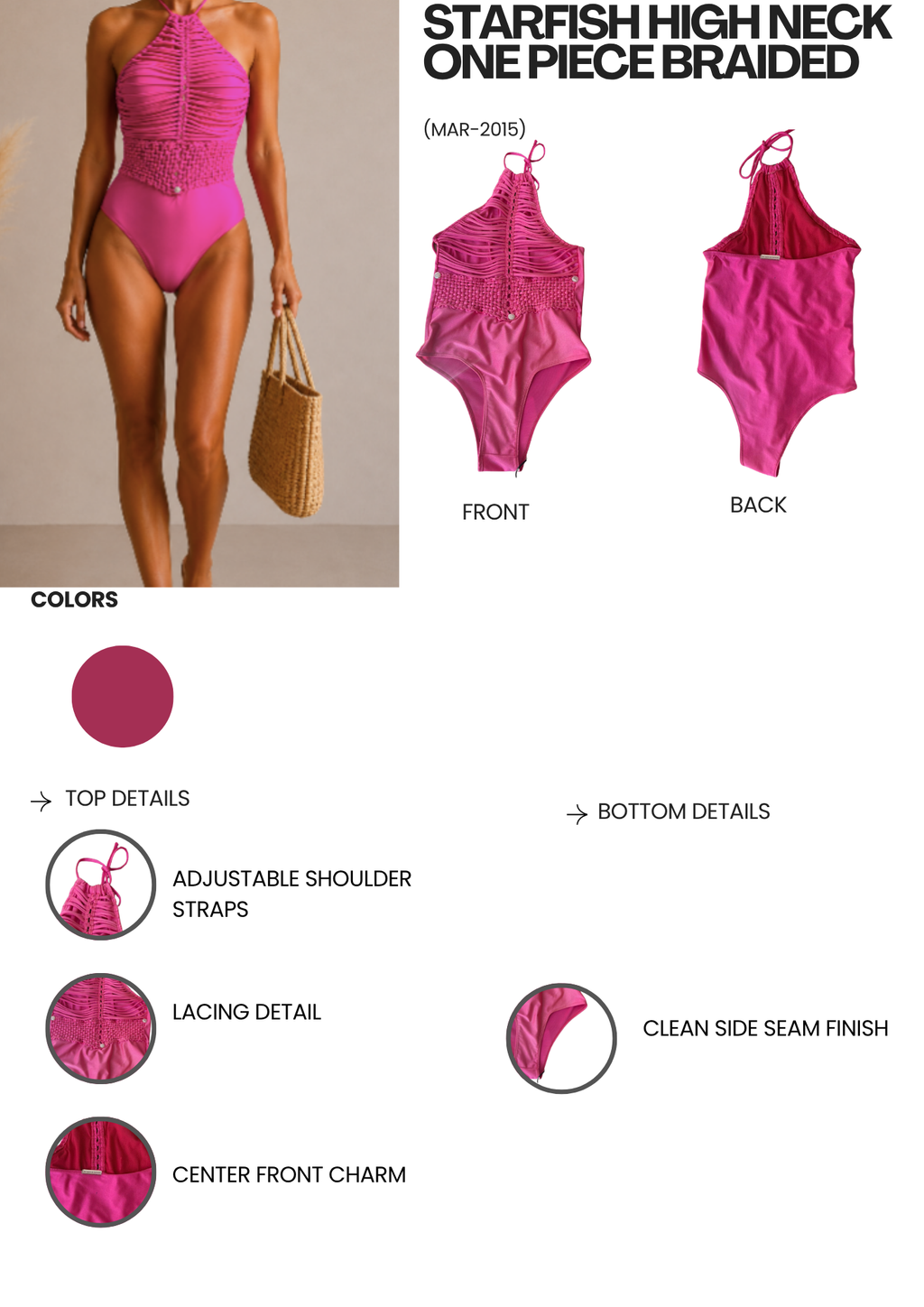 starfish high neck one piece braided (MAR-2015)