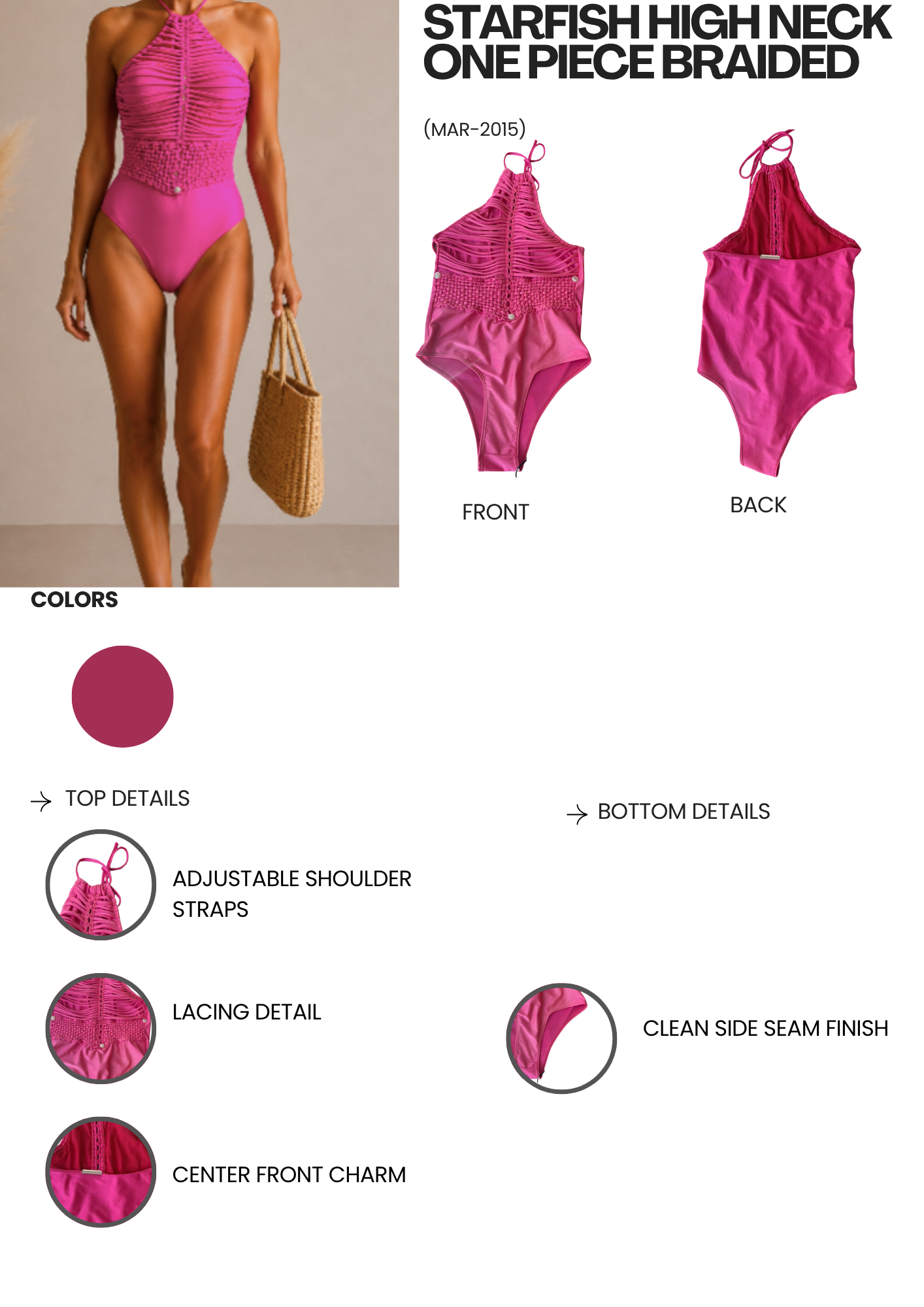 starfish high neck one piece braided (MAR-2015)