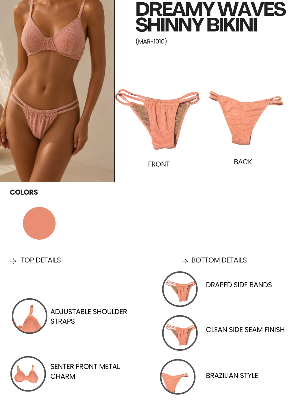 Dreamy Waves shinny bikini (MAR-1010)