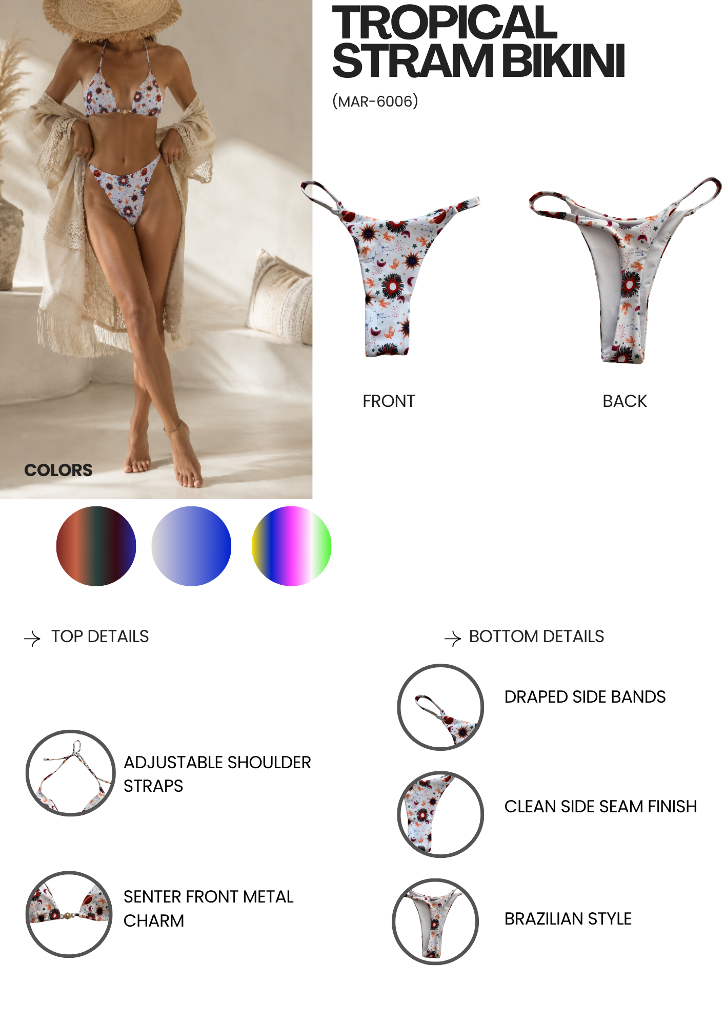 Tropical stamp bikini (MAR-6006)
