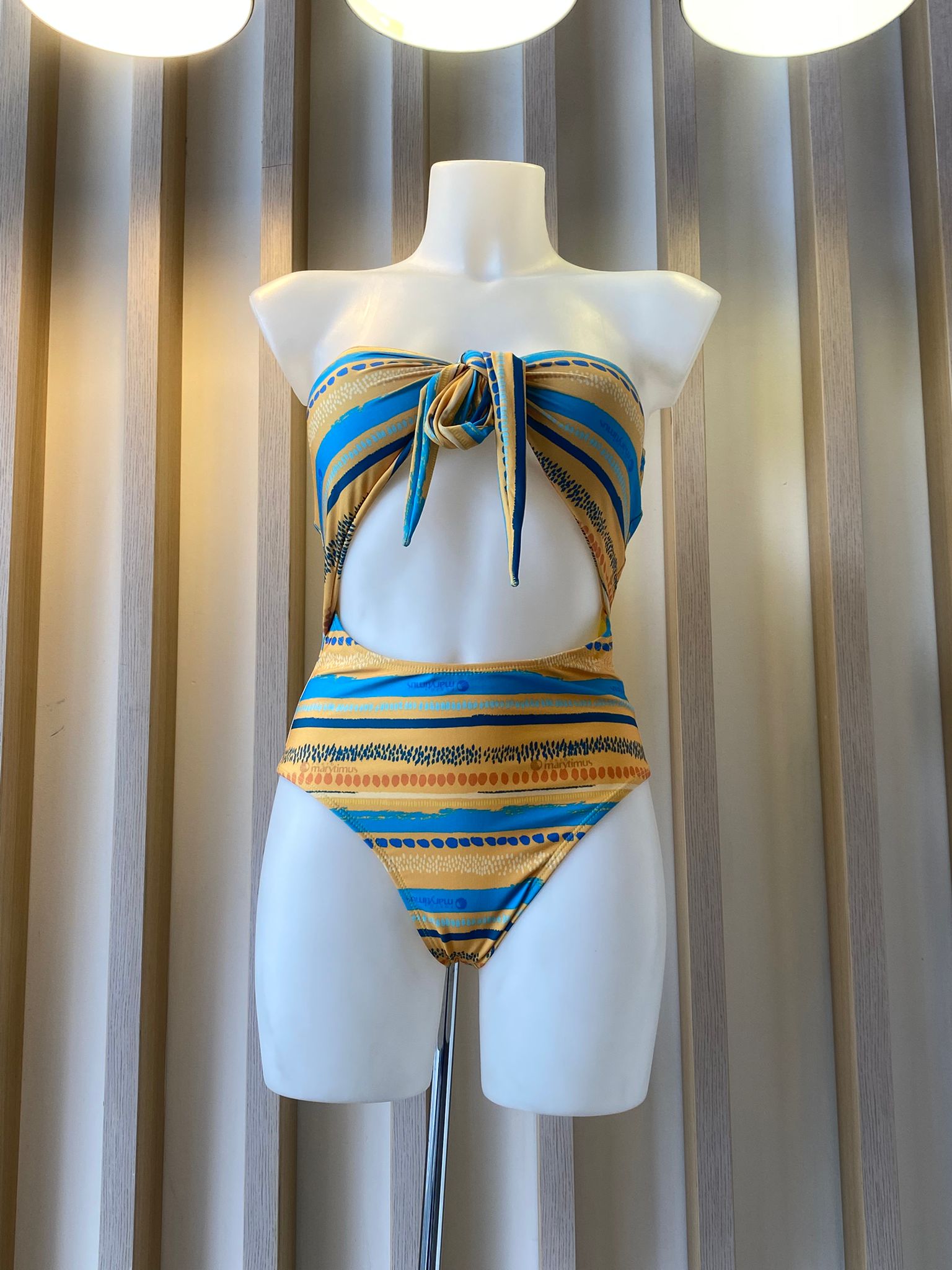 Cross Neck Trikini in Tropical Prints (MAR-2013)