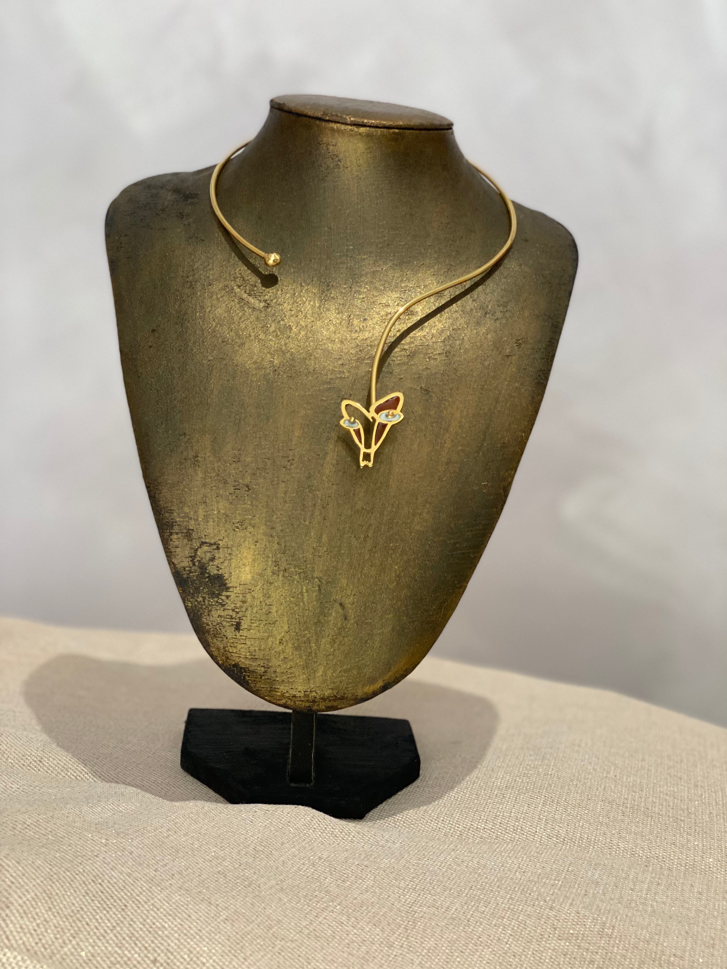 Golden butterfly necklace