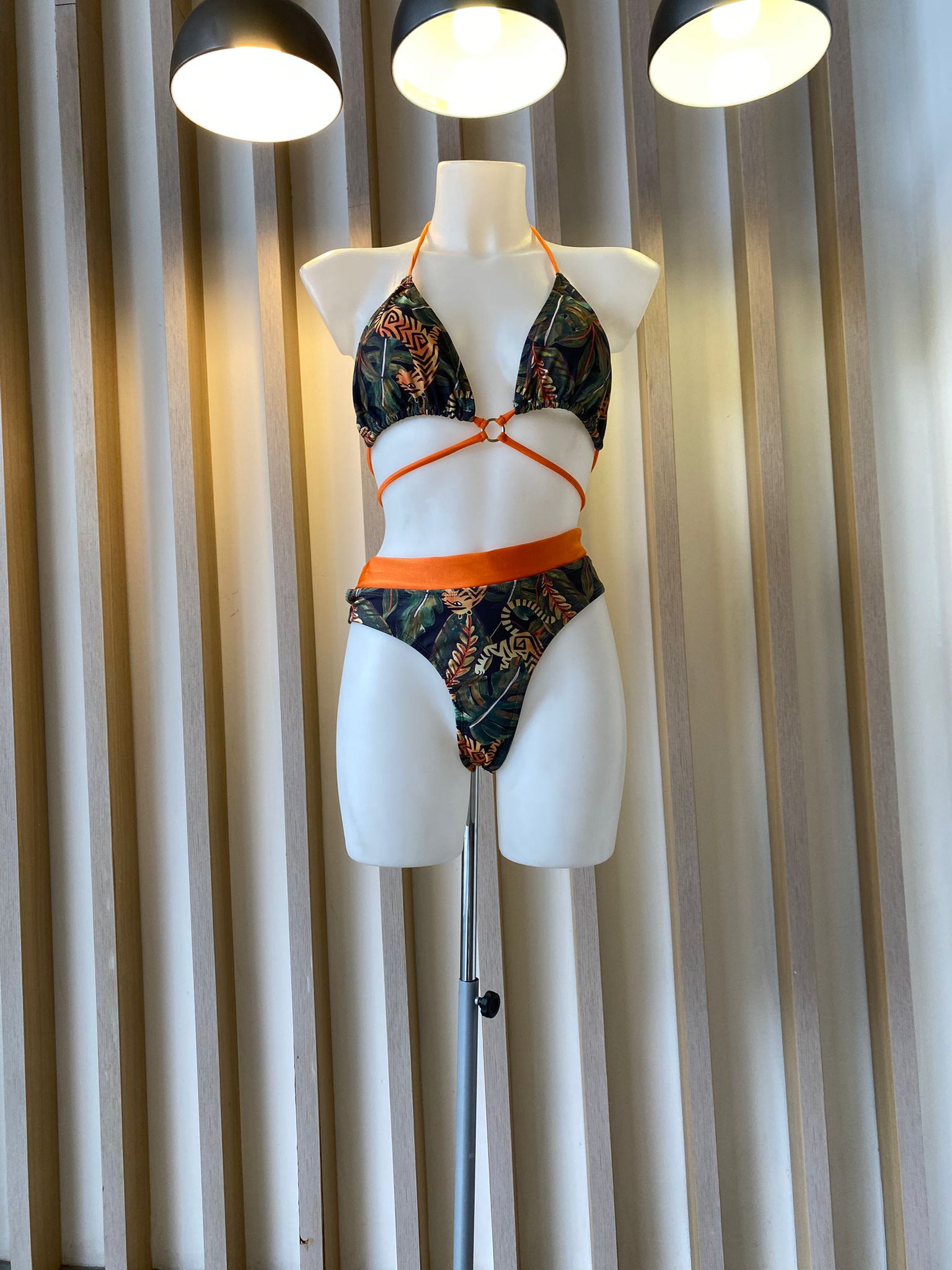Jungle Triangle bikini lace up bra (MAR.1026) JAGUAR