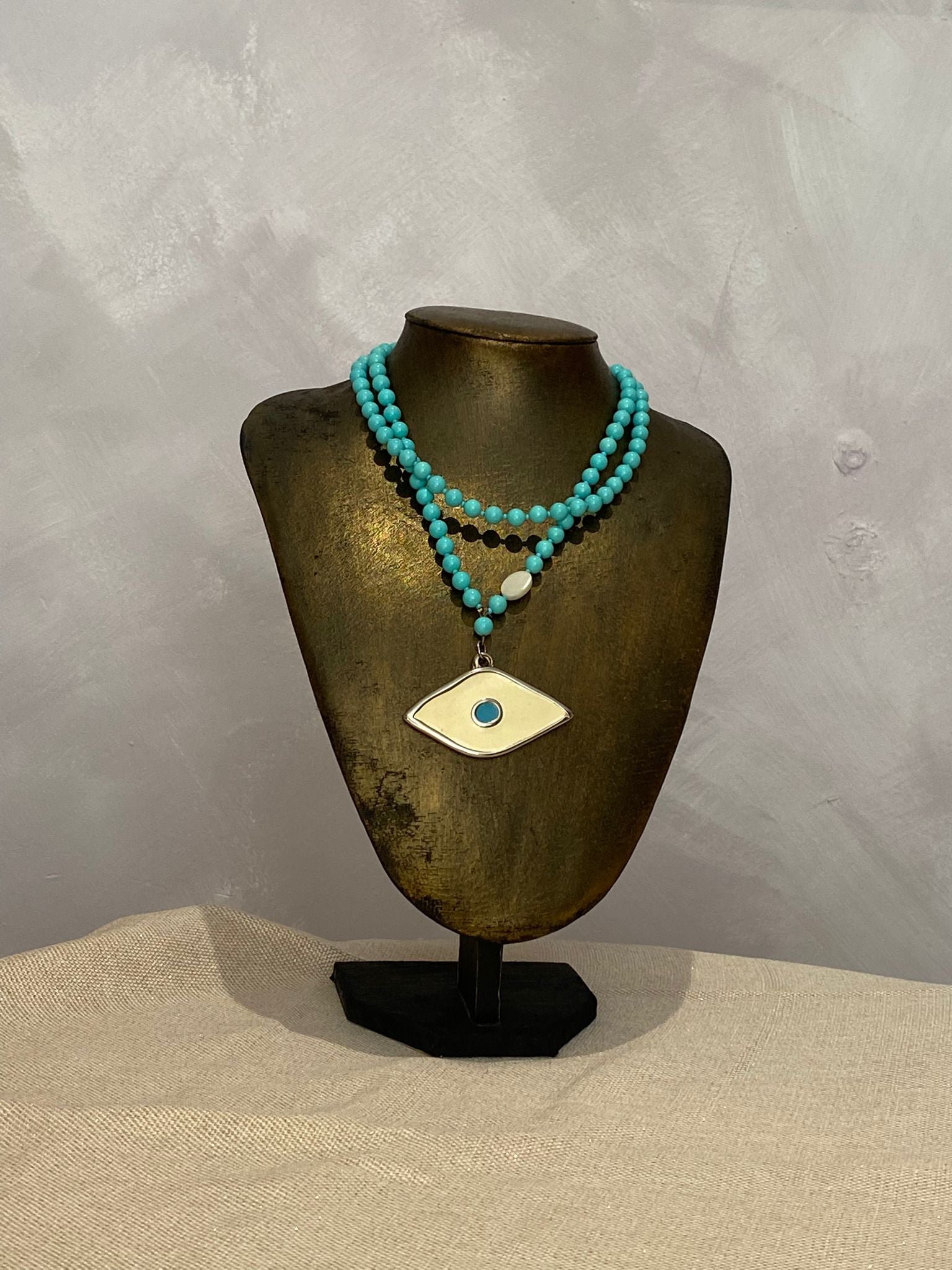 Necklace vintage eye  (GL-0003)