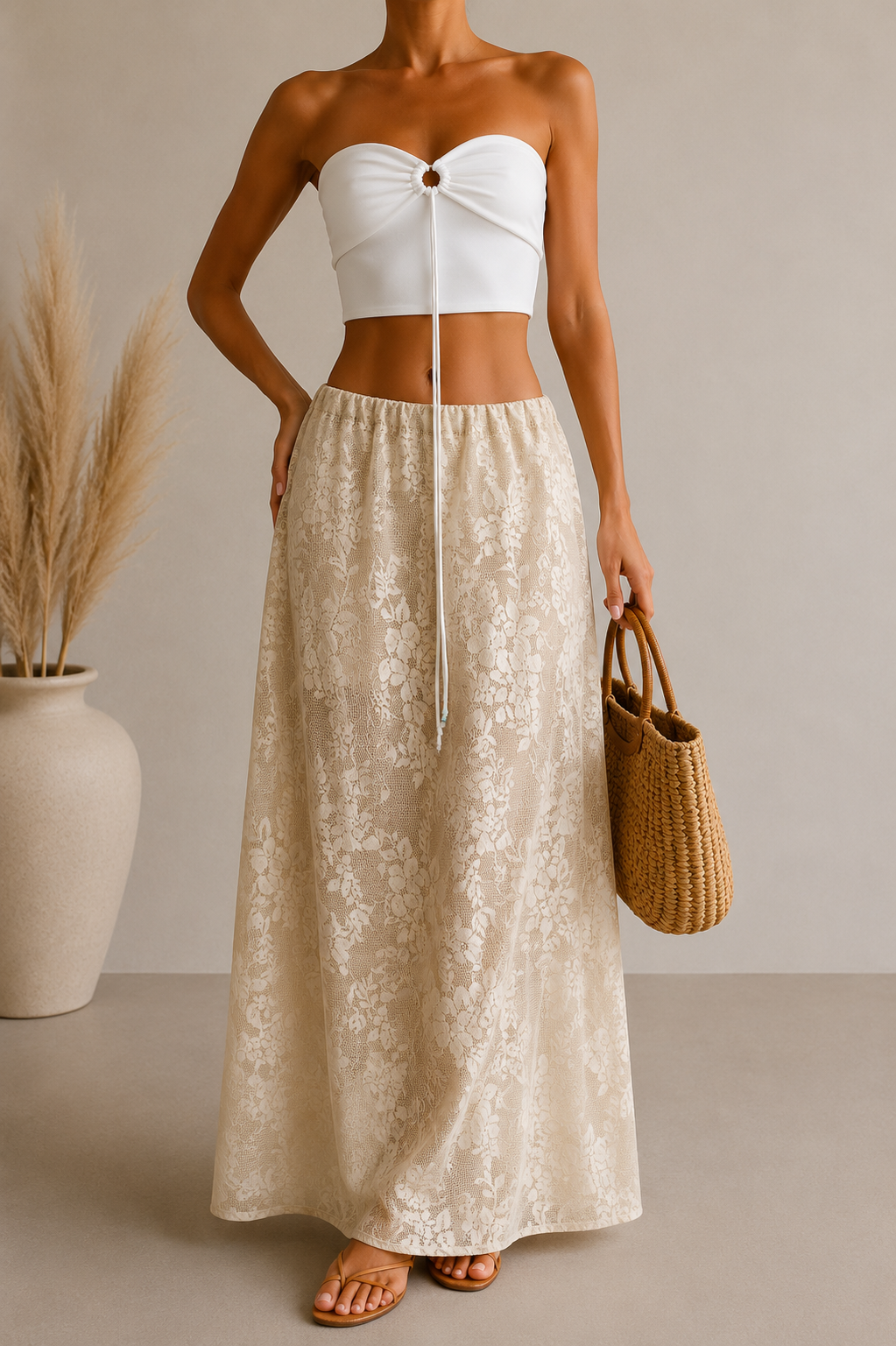 Sand Dune Lace Skirt (EW-3003)
