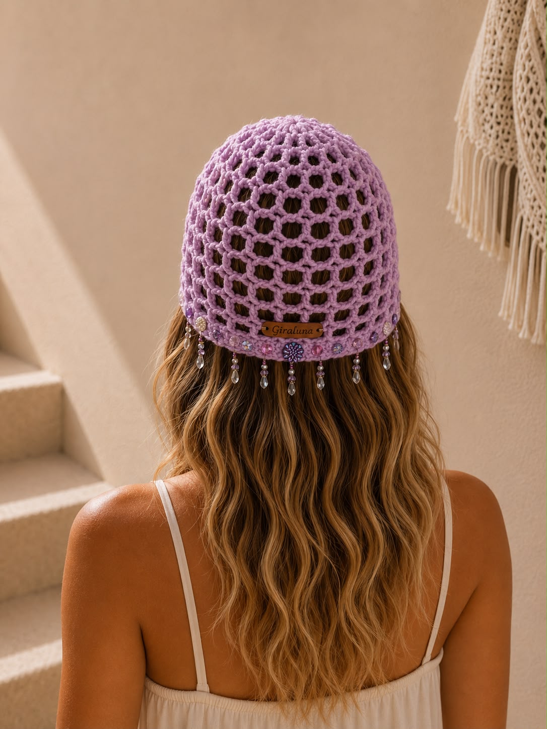 lila Mesh- Hat (EM-8013)