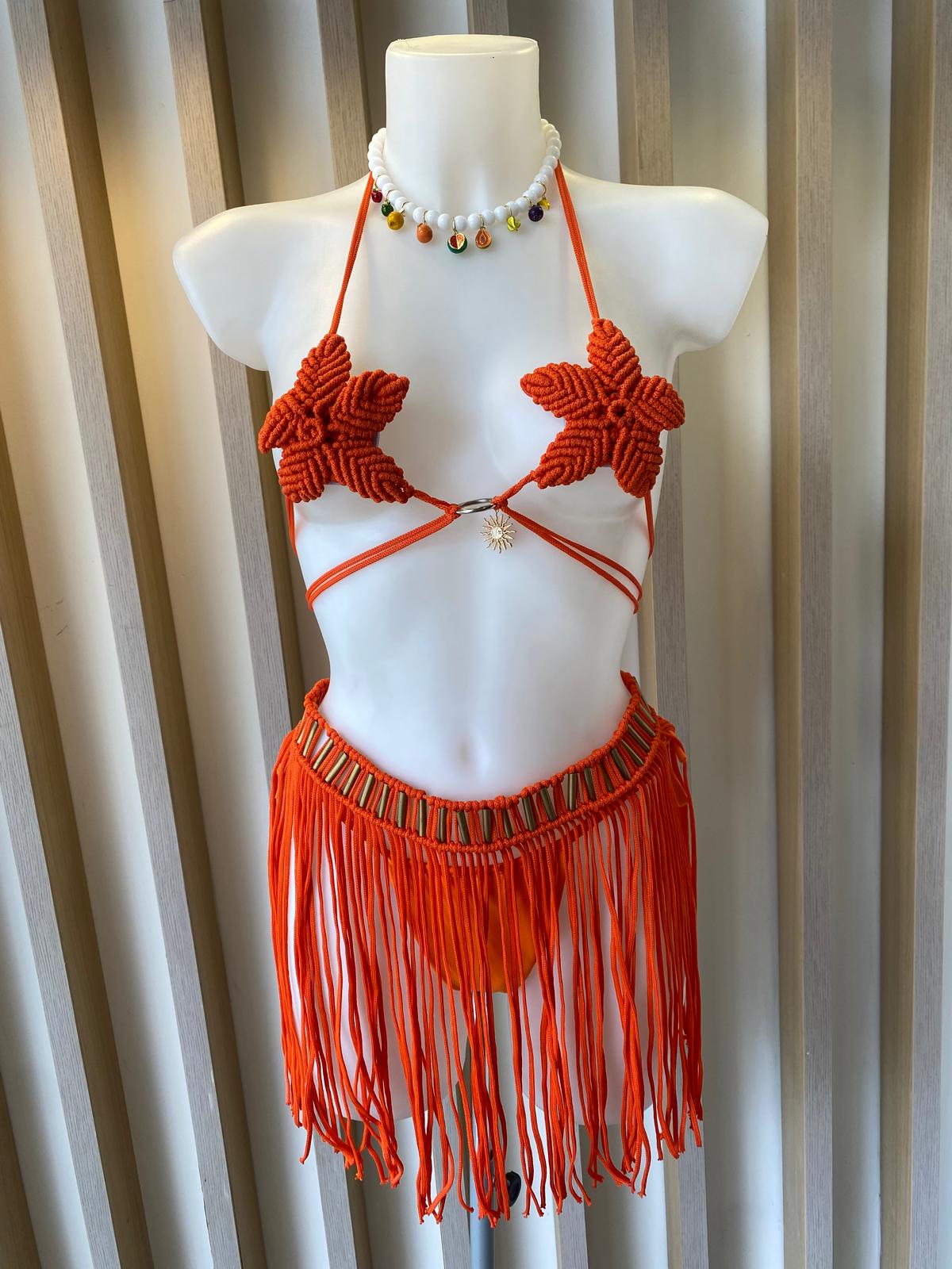 Wild flower bikini orange (MAR-6001)