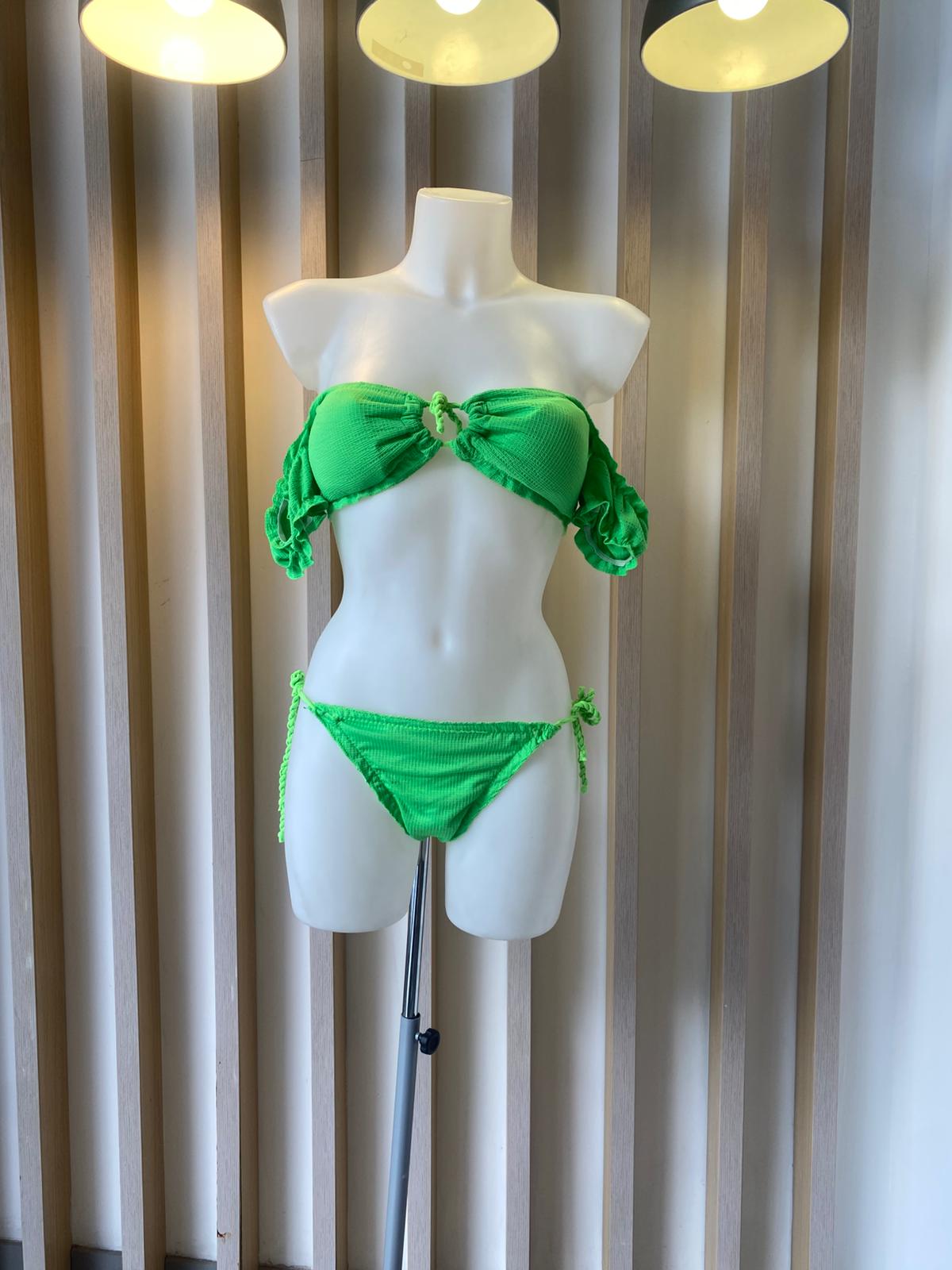 Candy Brazilian bikini Sleeves and tie side bottom (MAR-1012)