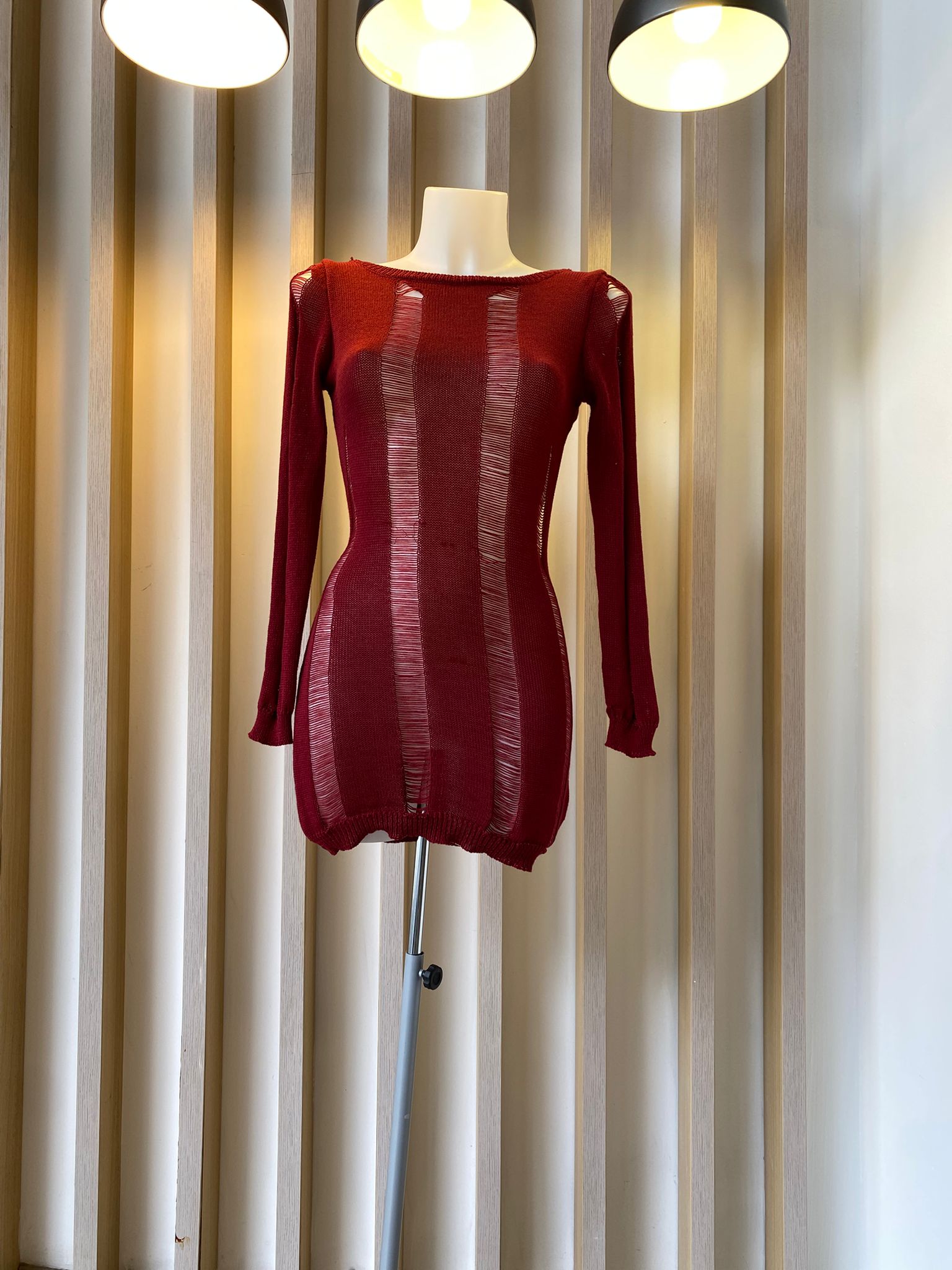 burgundy dress (LOVE-1020)