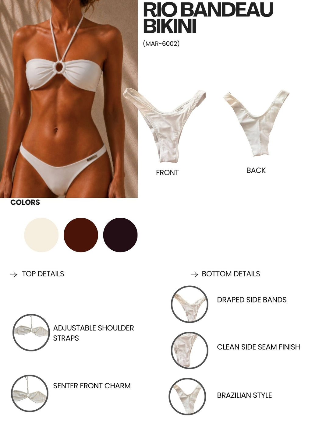 Rio bandeau bikini (MAR-6002)