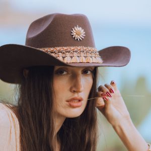 Texas Cowboy Hat Light Coffe Heart